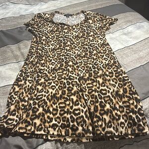 Swing dress leopard print